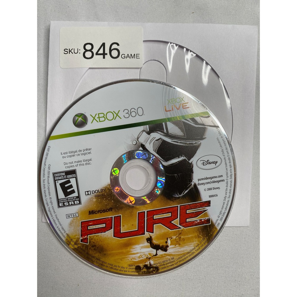 Pure Microsoft Xbox 360 Game Disc Only